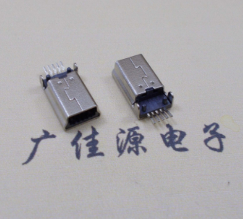 貼片帶柱MINI USB 5P公頭