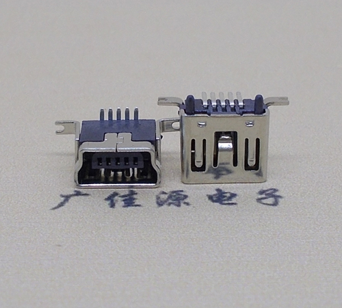 Mini USB 5pin180度立式直插接口