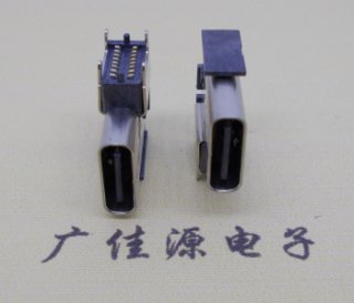 測(cè)立式usb type-c16p插座墊高